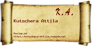 Kutschera Attila névjegykártya
